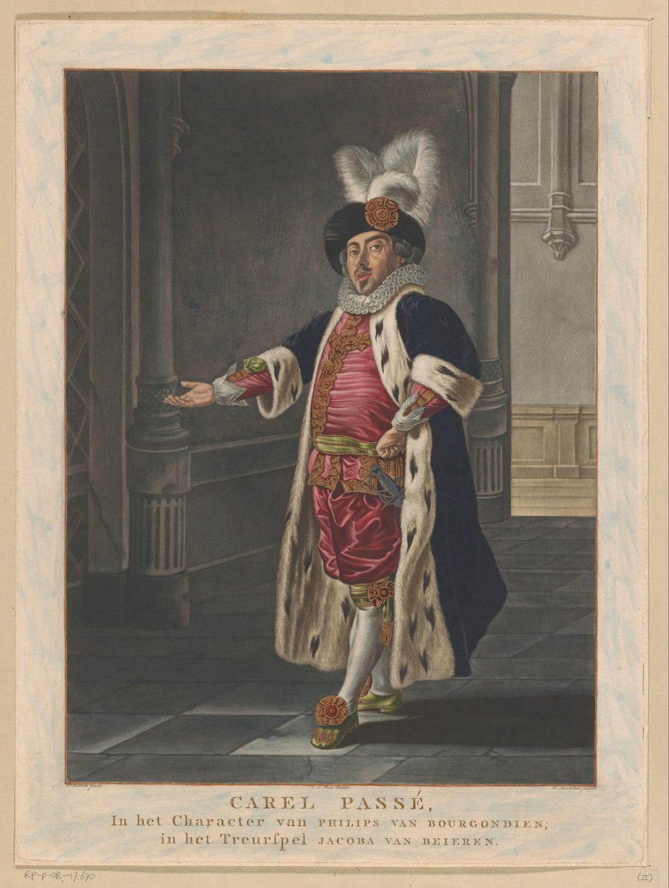 Portret van Carel Passé als Filips de Goede door Richard Brookshaw