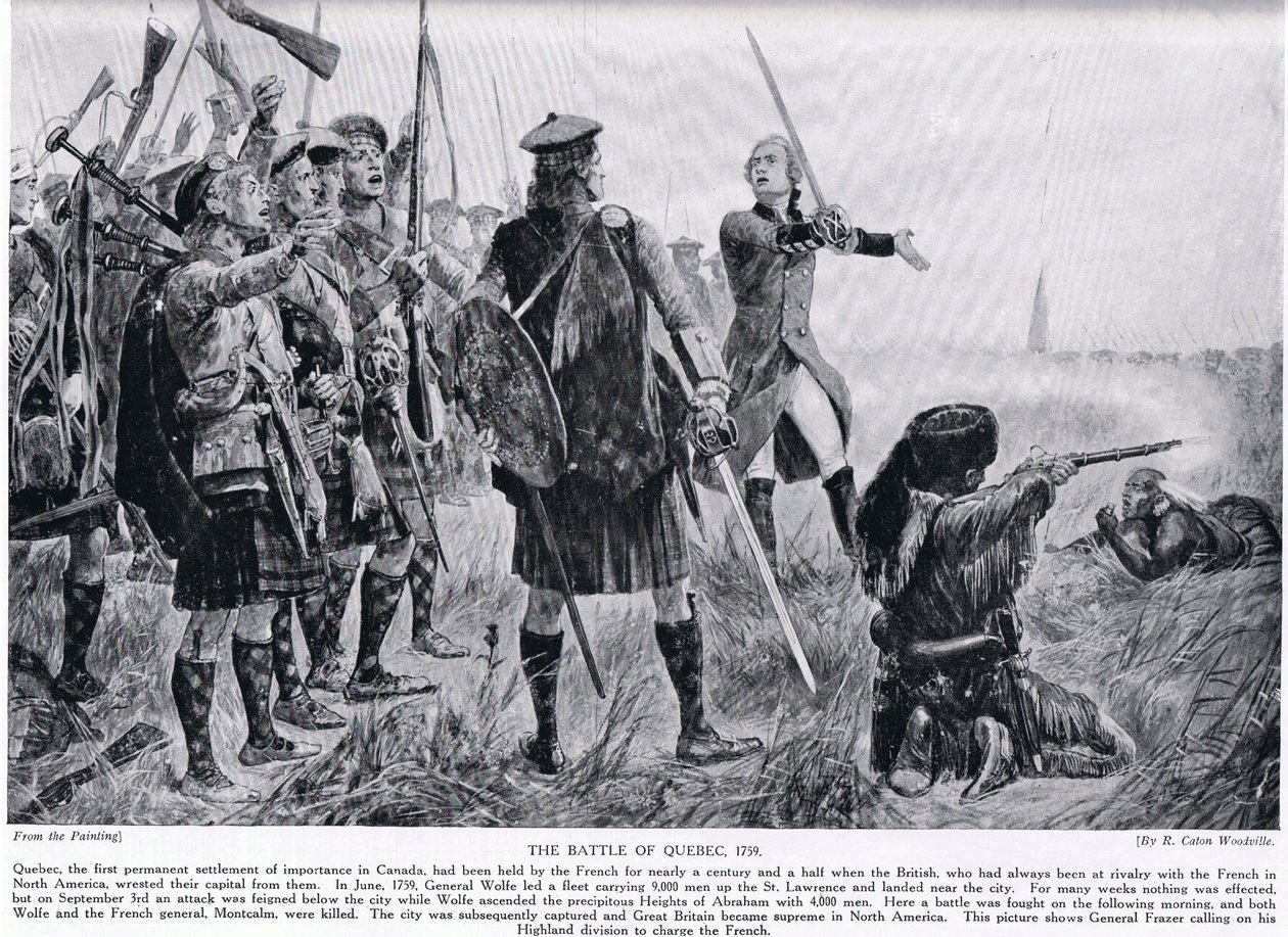 De Slag bij Quebec, 1759, illustratie uit 