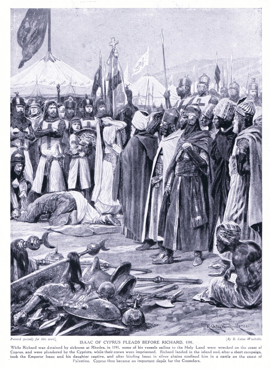 Isaac van Cyprus pleit voor Richard I AD1191, 1920