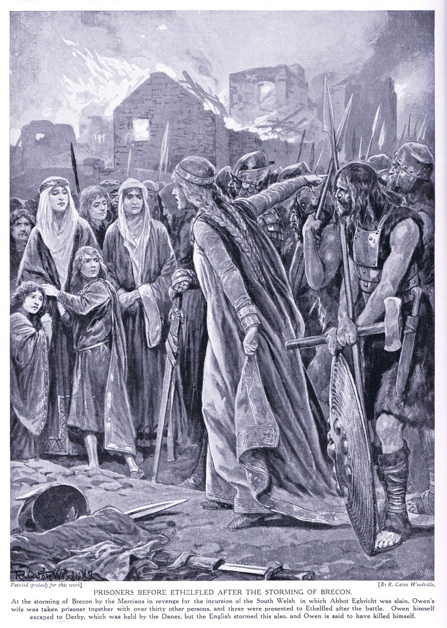 Gevangenen voor koningin Ethelred, jaren 1920 door Richard Caton Woodville junior