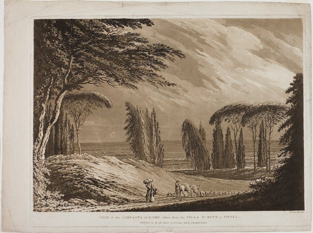Uitzicht op de Campagna van Rome door Richard Cooper II