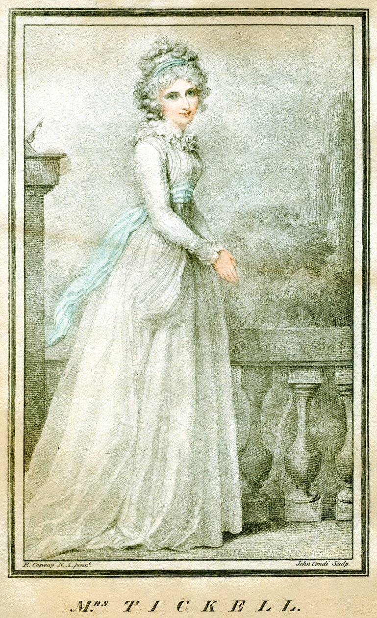 Mevrouw Tickell, c1780-1810 door Richard Cosway