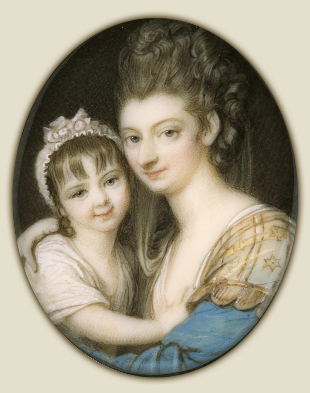 Portret van een moeder en dochter door Richard Cosway