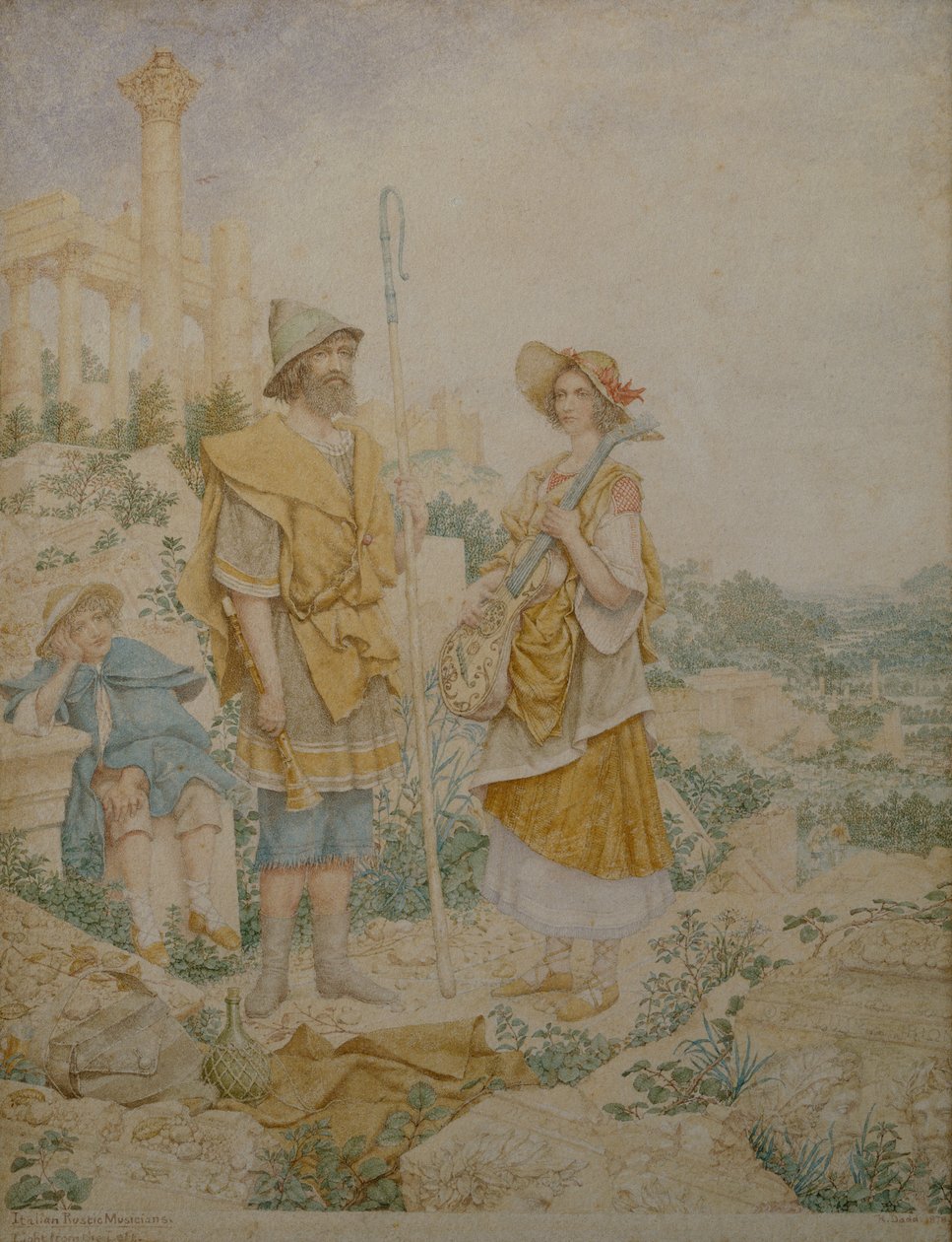 Italiaanse Rustieke Muzikanten door Richard Dadd