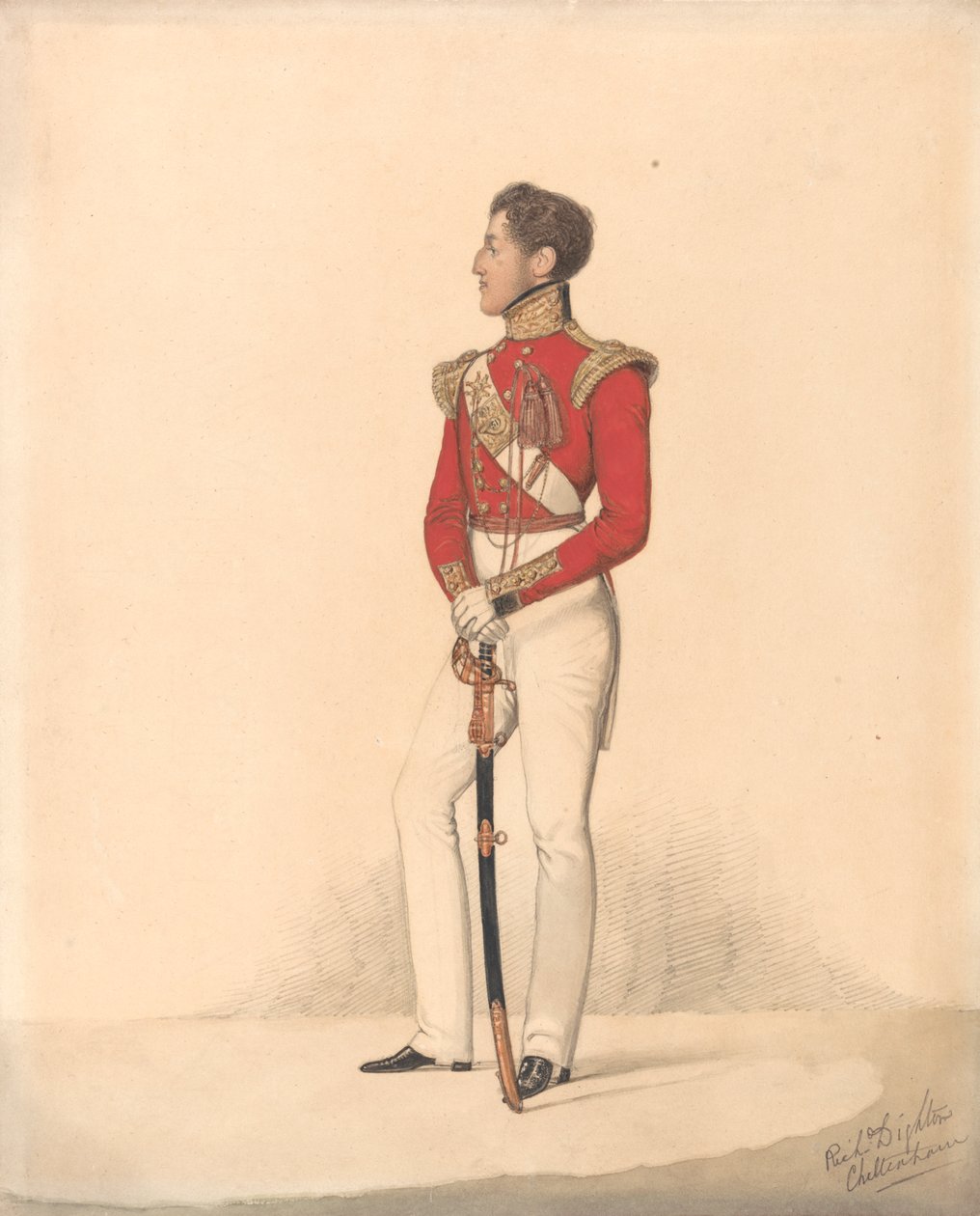 Lord Henry Charles Capel Somerset, 5e lichte infanterie - Cheltenham door Richard Dighton