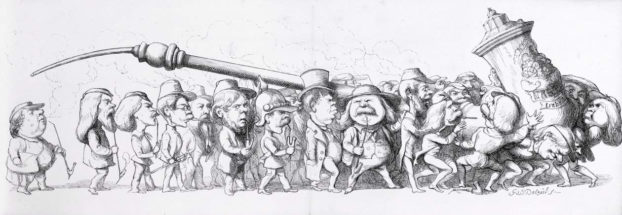 Duitse bezoekers van de Grote Tentoonstelling, 1851 door Richard Doyle