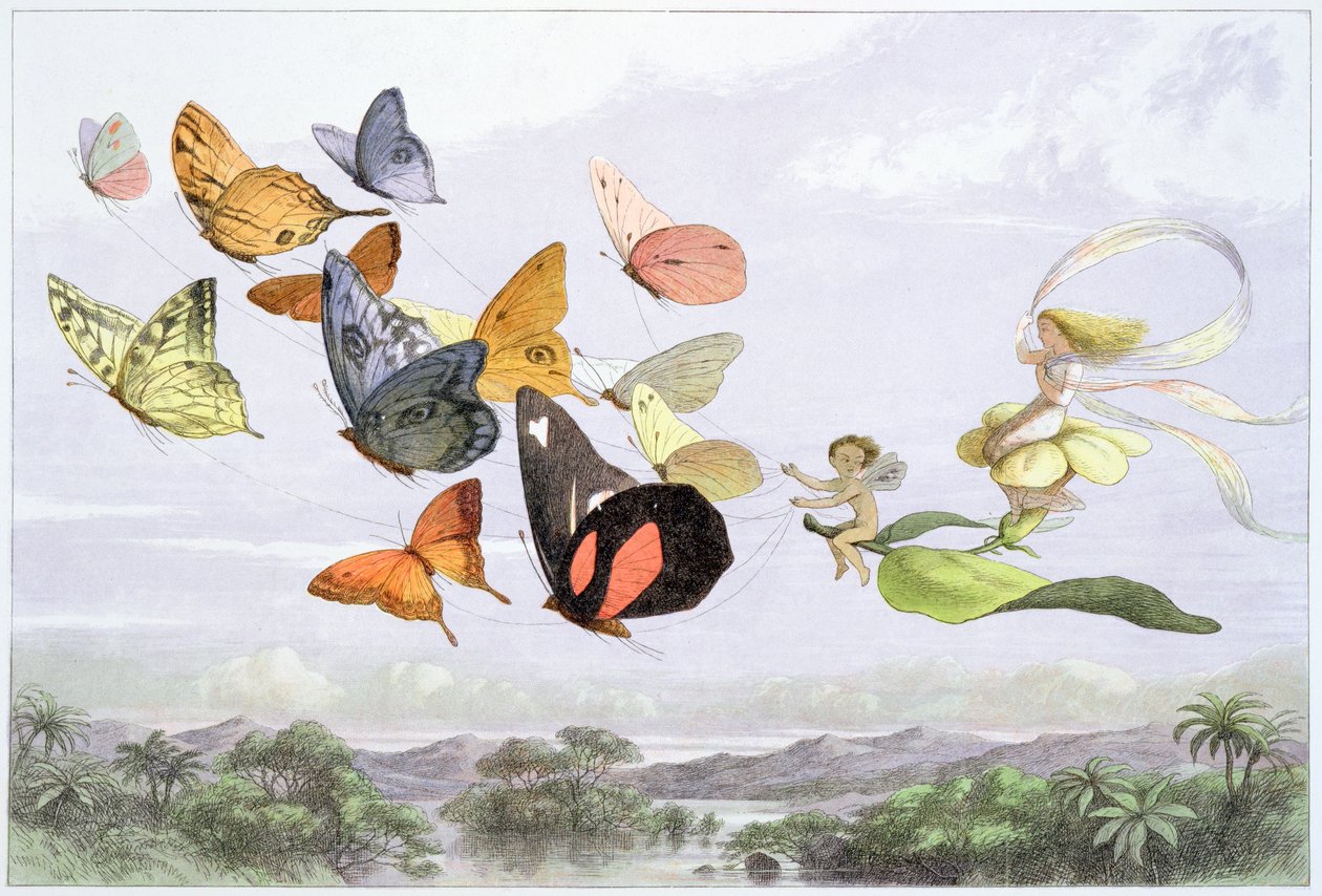 De koets van de feeënkoningin, ca. 1870 door Richard Doyle