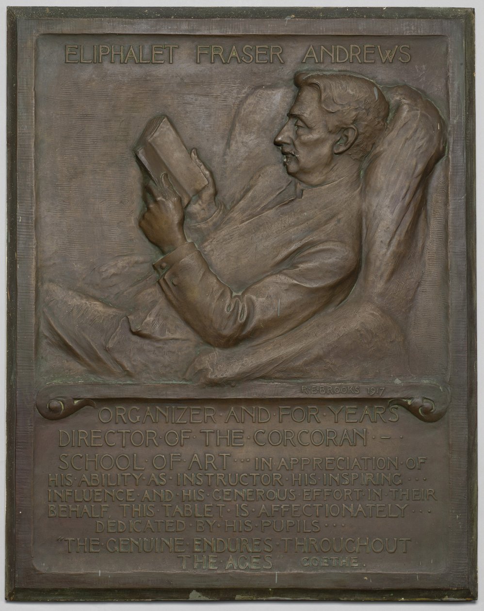 Gedenkplaat voor de Overleden E. F. Andrews, 1917 door Richard Edwin Brooks
