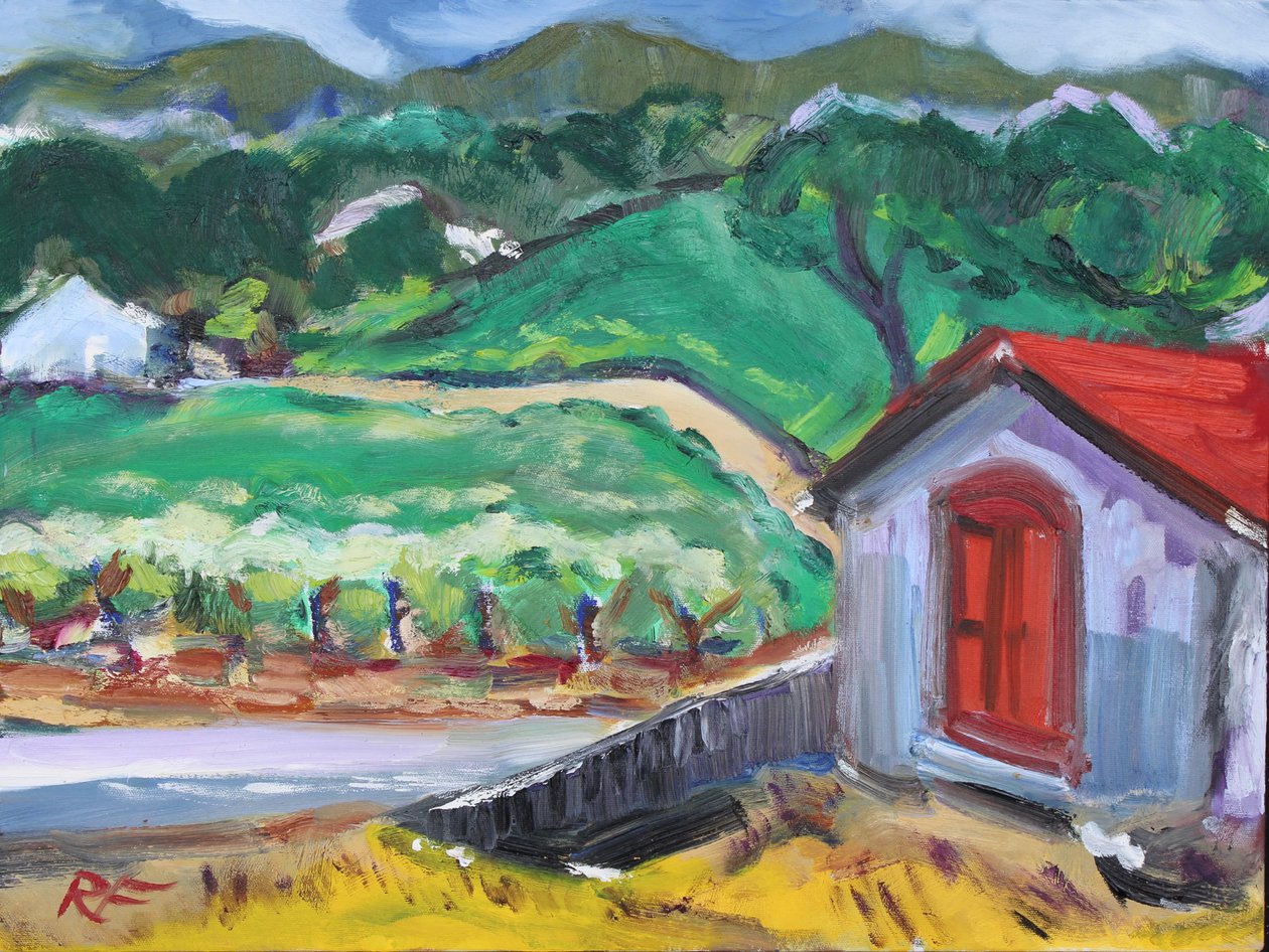 De Rode Deur, Sonoma, 2017 door Richard Fox