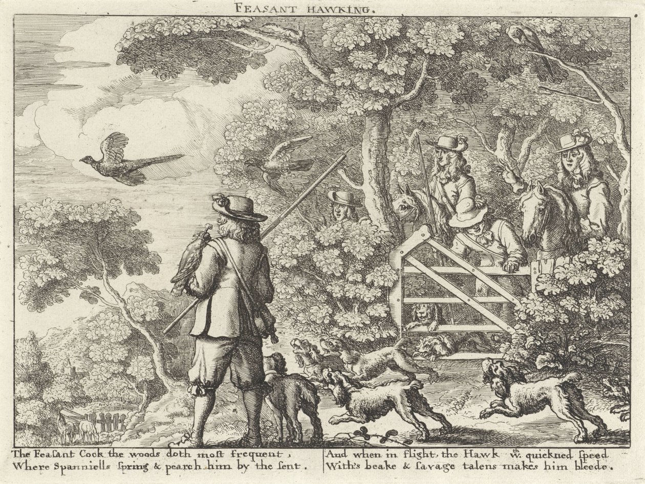 Valkenjacht op fazanten door Richard Gaywood (possibly)