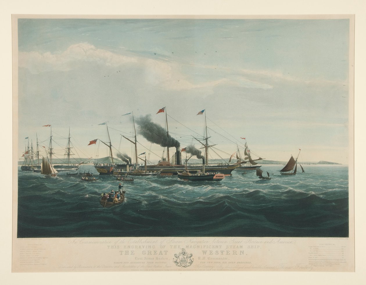 Ter herdenking van de oprichting van de stoomvaart tussen Groot-Brittannië en Amerika door Richard Gilson Reeve