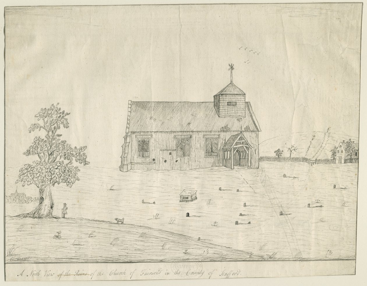 Afscheid Kerk: pentekening, nd [?eind 18e eeuw] (tekening) door Richard Greene
