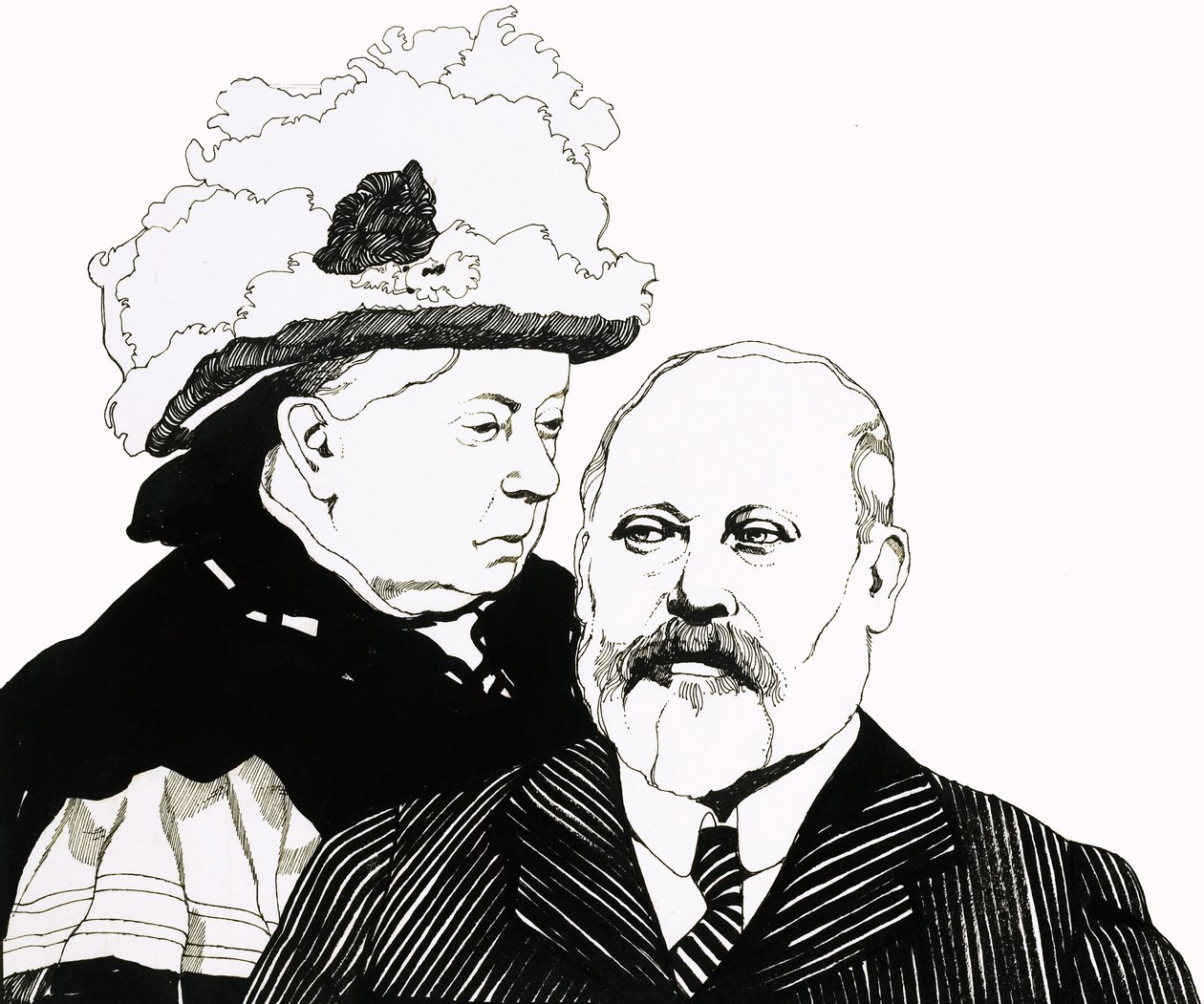 Koningin Victoria en de Prins van Wales, de latere koning Edward VII door Richard Hook