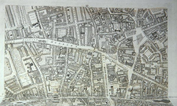 Plan van de stad Londen, gepubliceerd 1813 door Richard Horwood