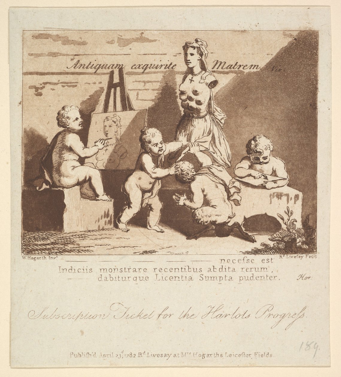 Jongens die naar de Natuur Gluren, 1782 door Richard Livesay