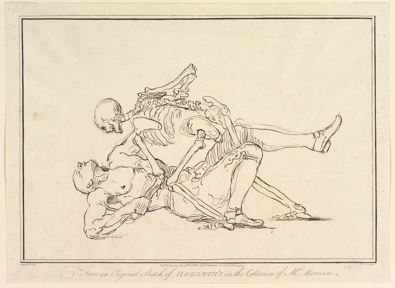 Van een originele schets van William Hogarth in de collectie van Mr. Morrison, 1 maart 1782 door Richard Livesay