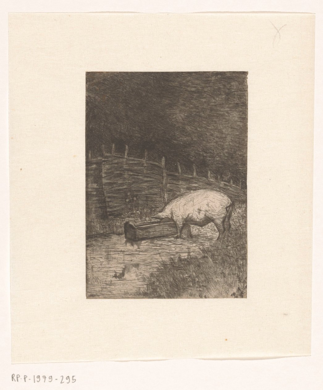Big die eet uit een trog door Richard Nicolaüs Roland Holst