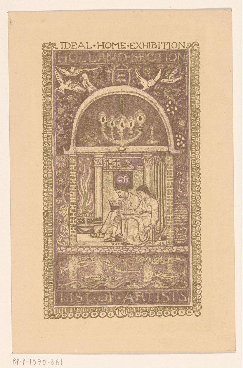 Omslagontwerp voor: Catalogus van de Ideal Home Exhibition, 1912 door Richard Nicolaüs Roland Holst