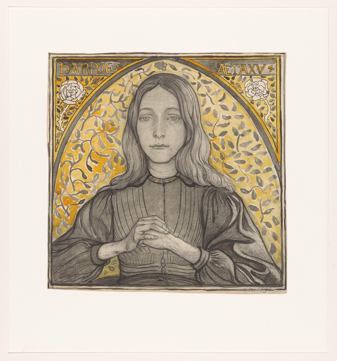 Portret van Harpje, 15 jaar oud door Richard Nicolaüs Roland Holst