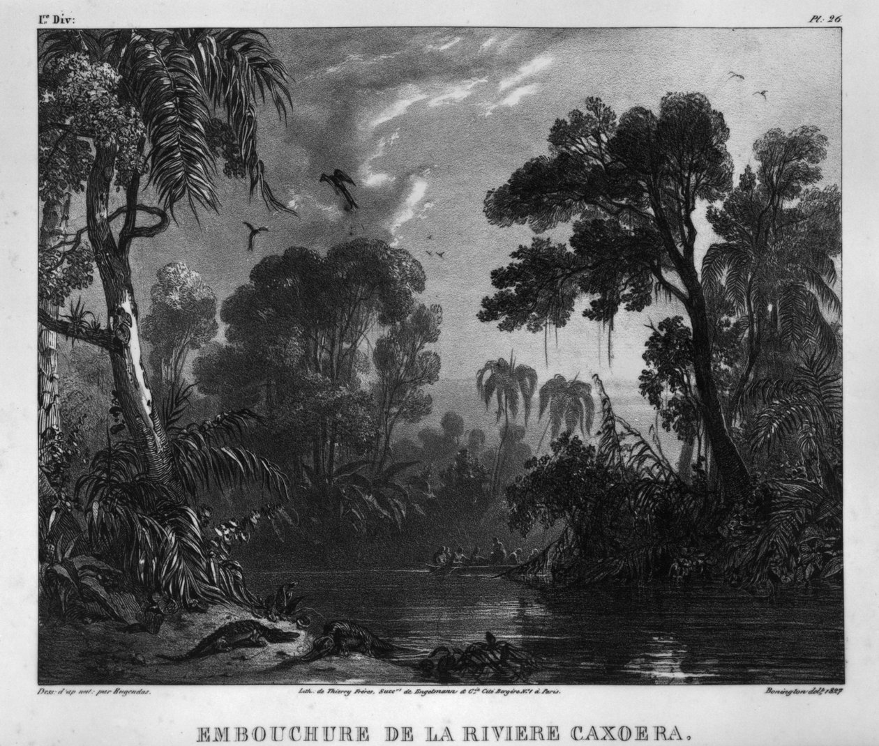 "Monding van de rivier Cachoeira" door Richard Parkes Bonington