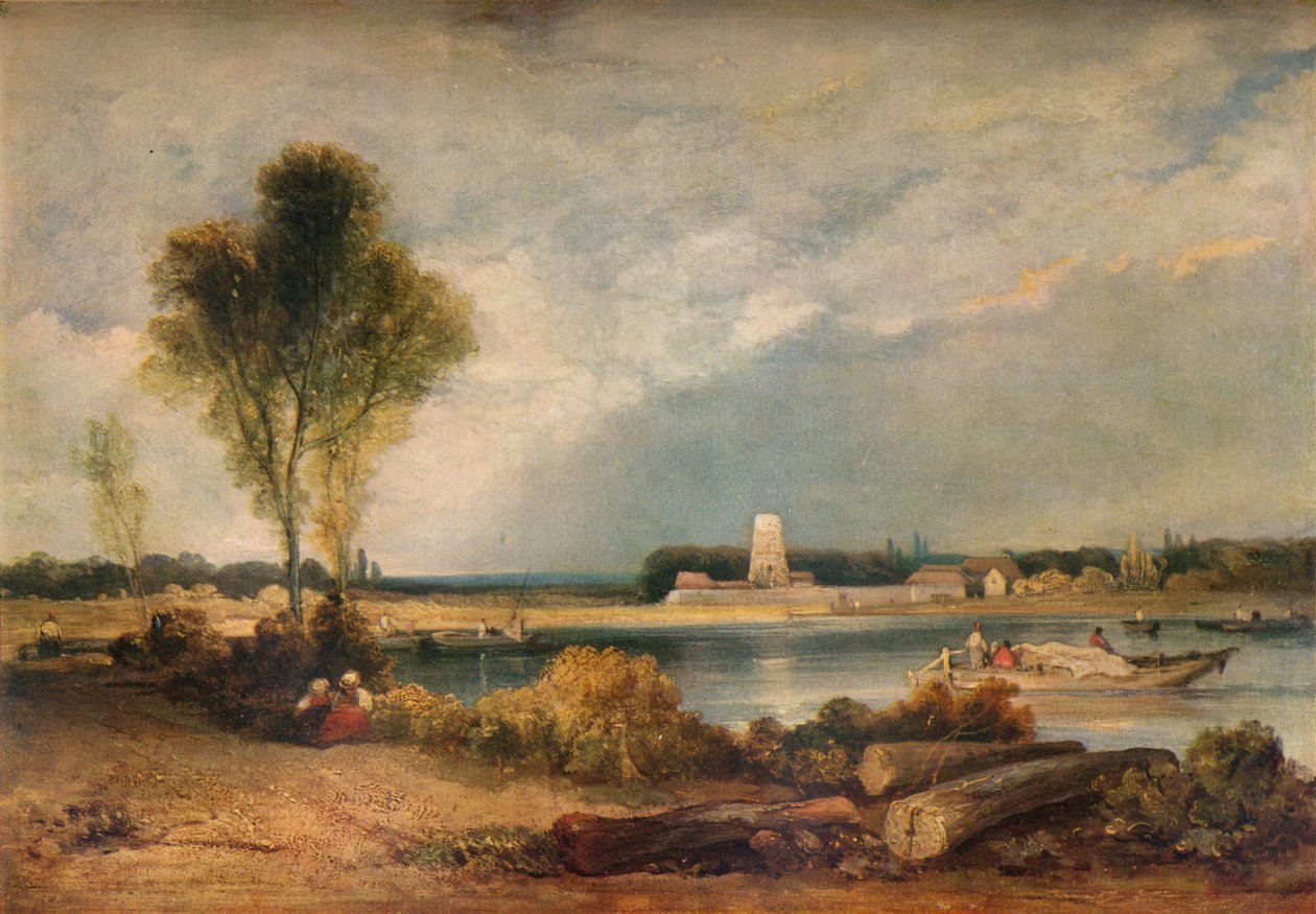 Landschap in Normandië, 19e eeuw door Richard Parkes Bonington