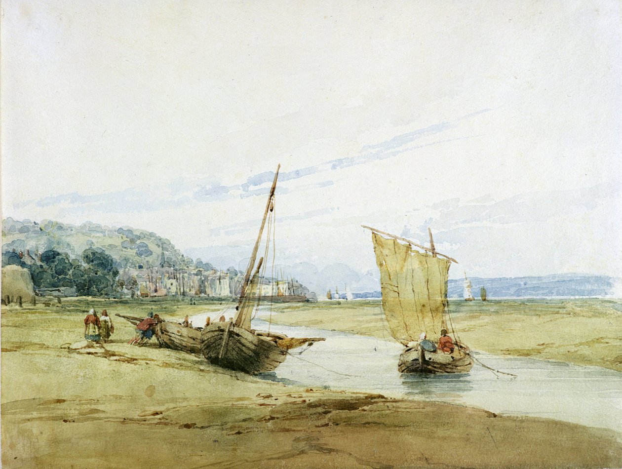 Bij Honfleur, ca. 1822 door Richard Parkes Bonington