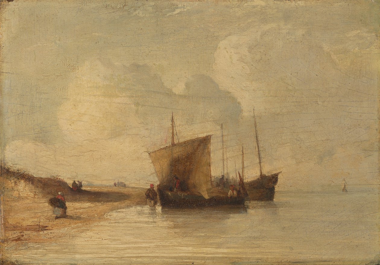 Normandische Kust door Richard Parkes Bonington