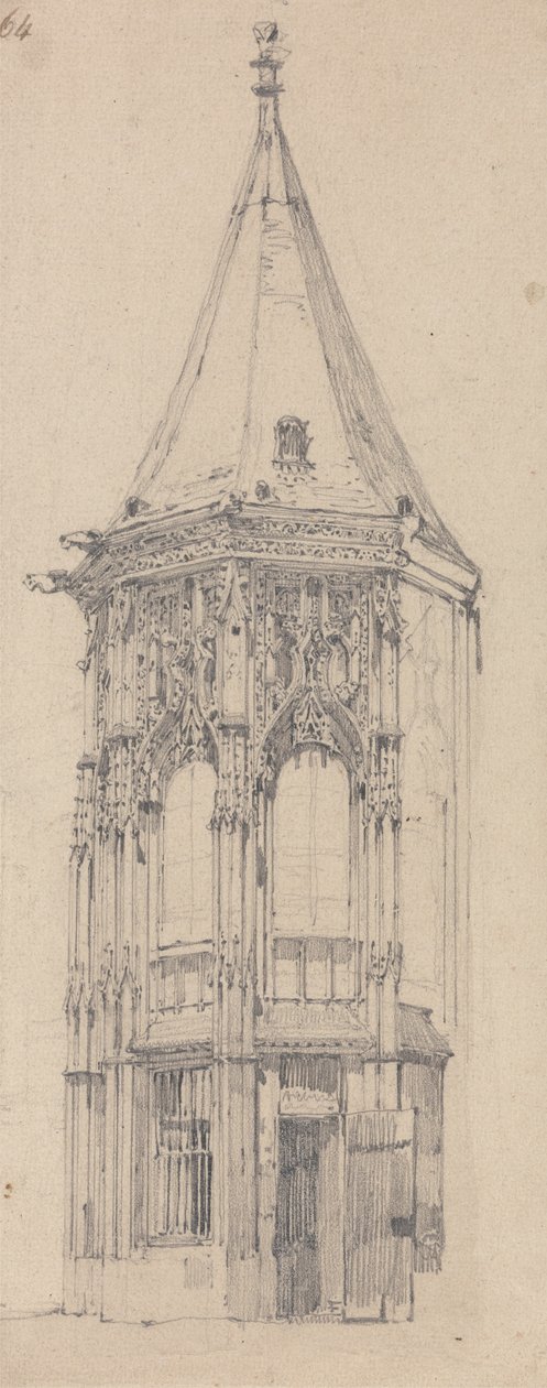 Palais de Justice, Rouen door Richard Parkes Bonington
