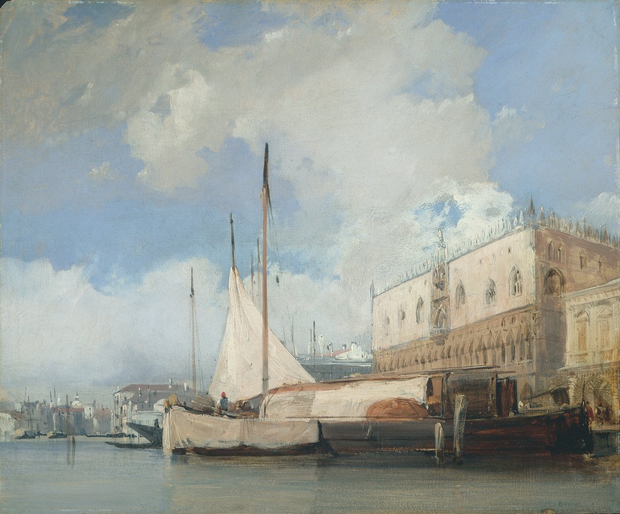 Het Dogepaleis, Venetië, 1826 door Richard Parkes Bonington