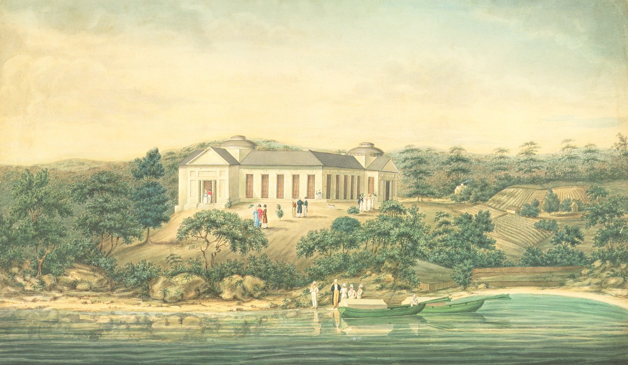 Henrietta Villa, Point Piper, huis van kapitein John Piper, 1820 door Richard Read
