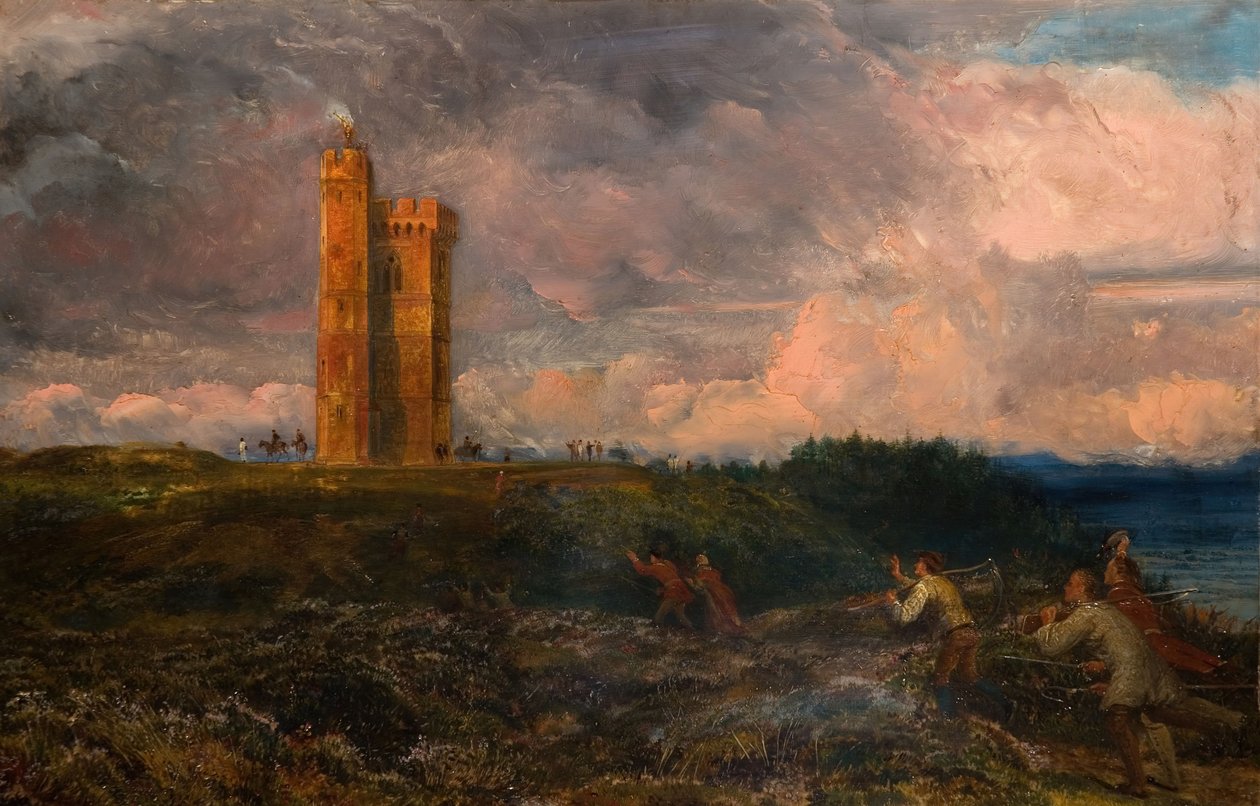 Het afvuren van het baken door Richard Redgrave