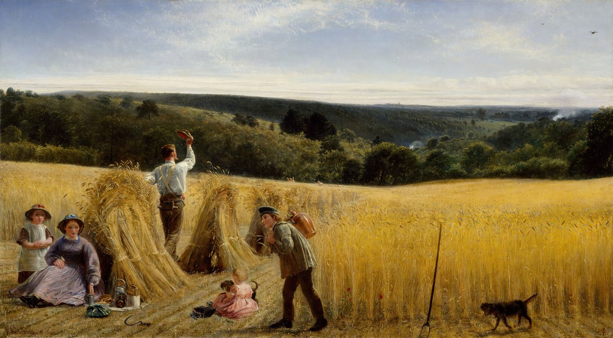 De Valleien Staan Dik Met Koren, 1865 door Richard Redgrave