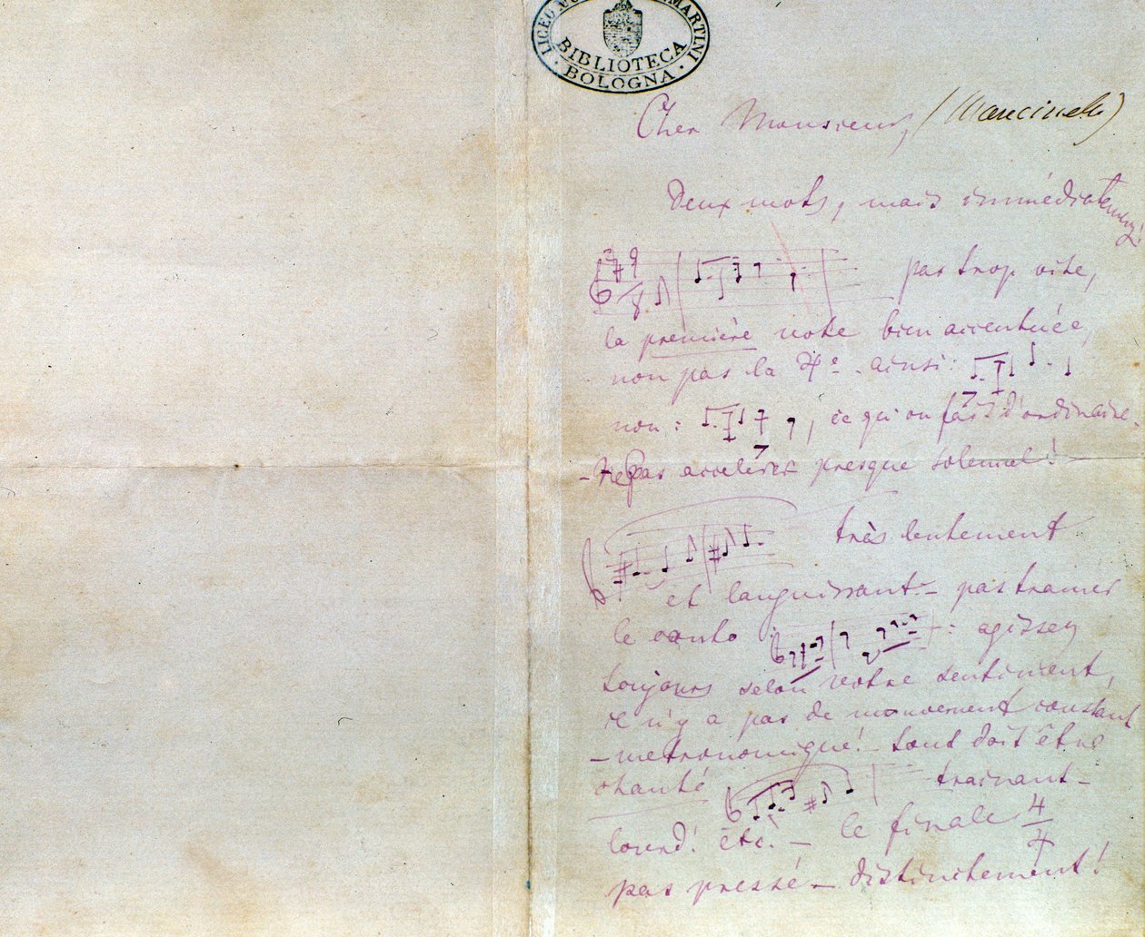 Handgeschreven brief van Richard Wagner aan Luigi Mancinelli, 10 december door Richard Wagner