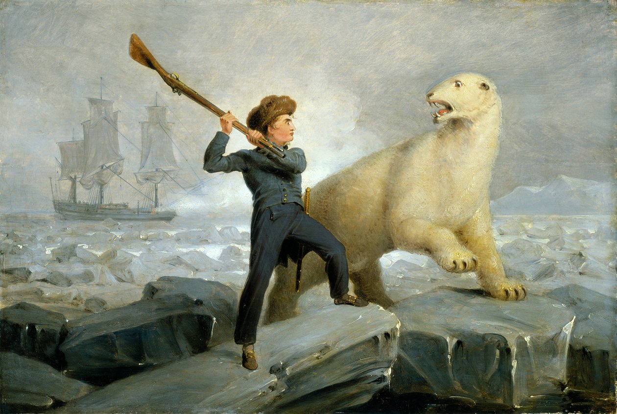 Nelson en de beer, ca. 1806 door Richard Westall