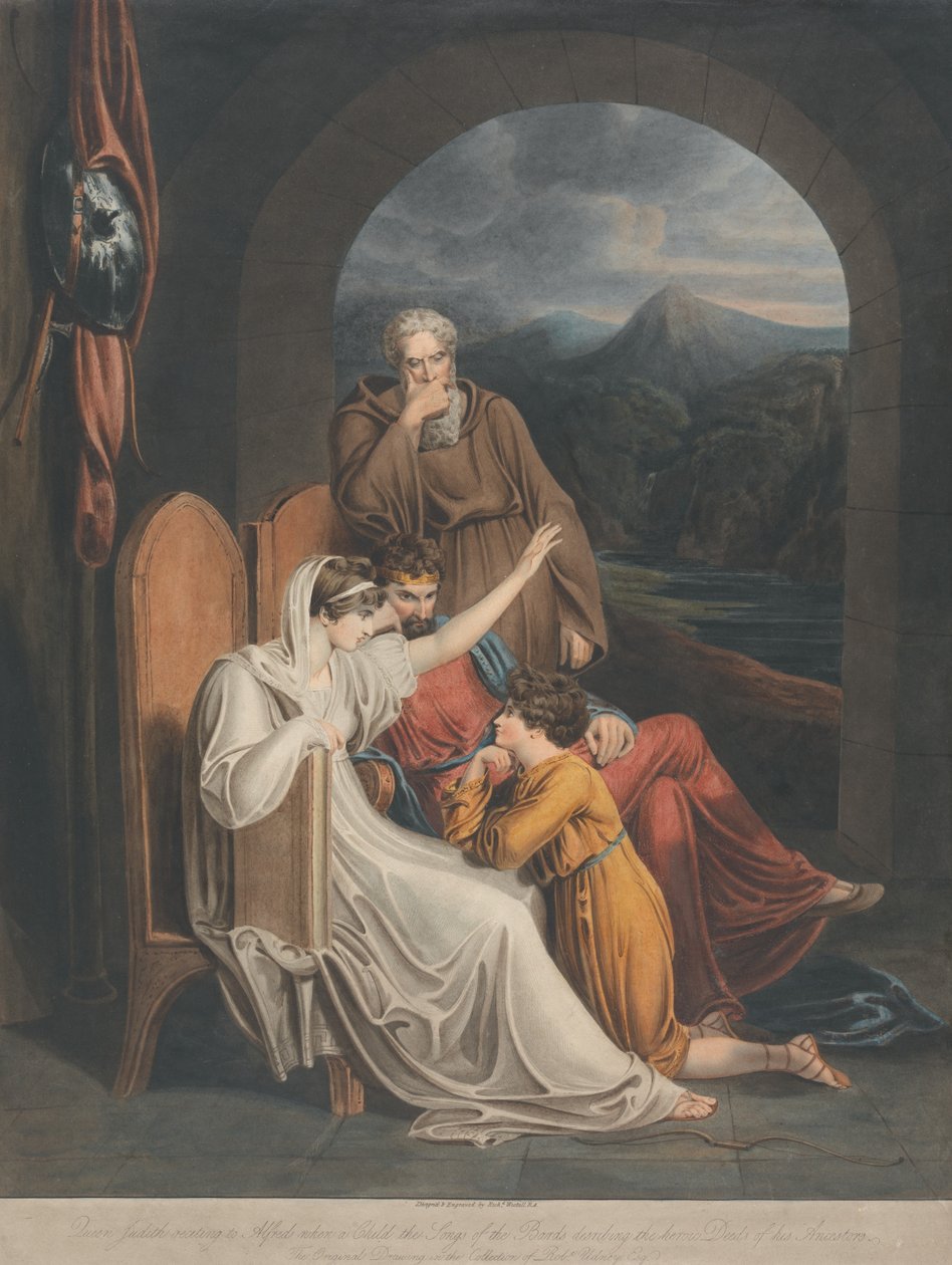 Koningin Judith leest voor aan de jonge Alfred door Richard Westall
