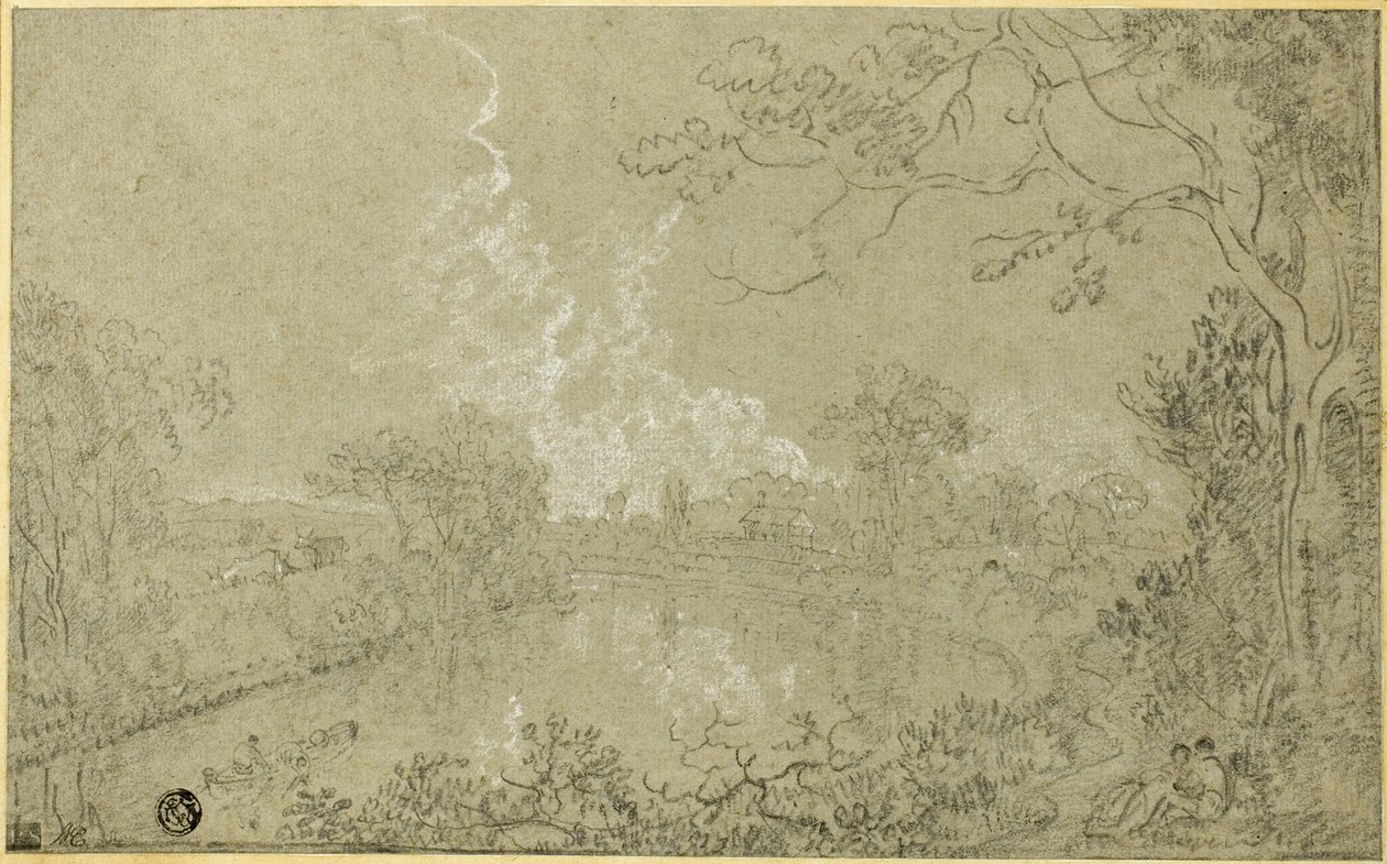 Oevers van de rivier Dee bij Eaton Hall, Cheshire door Richard Wilson