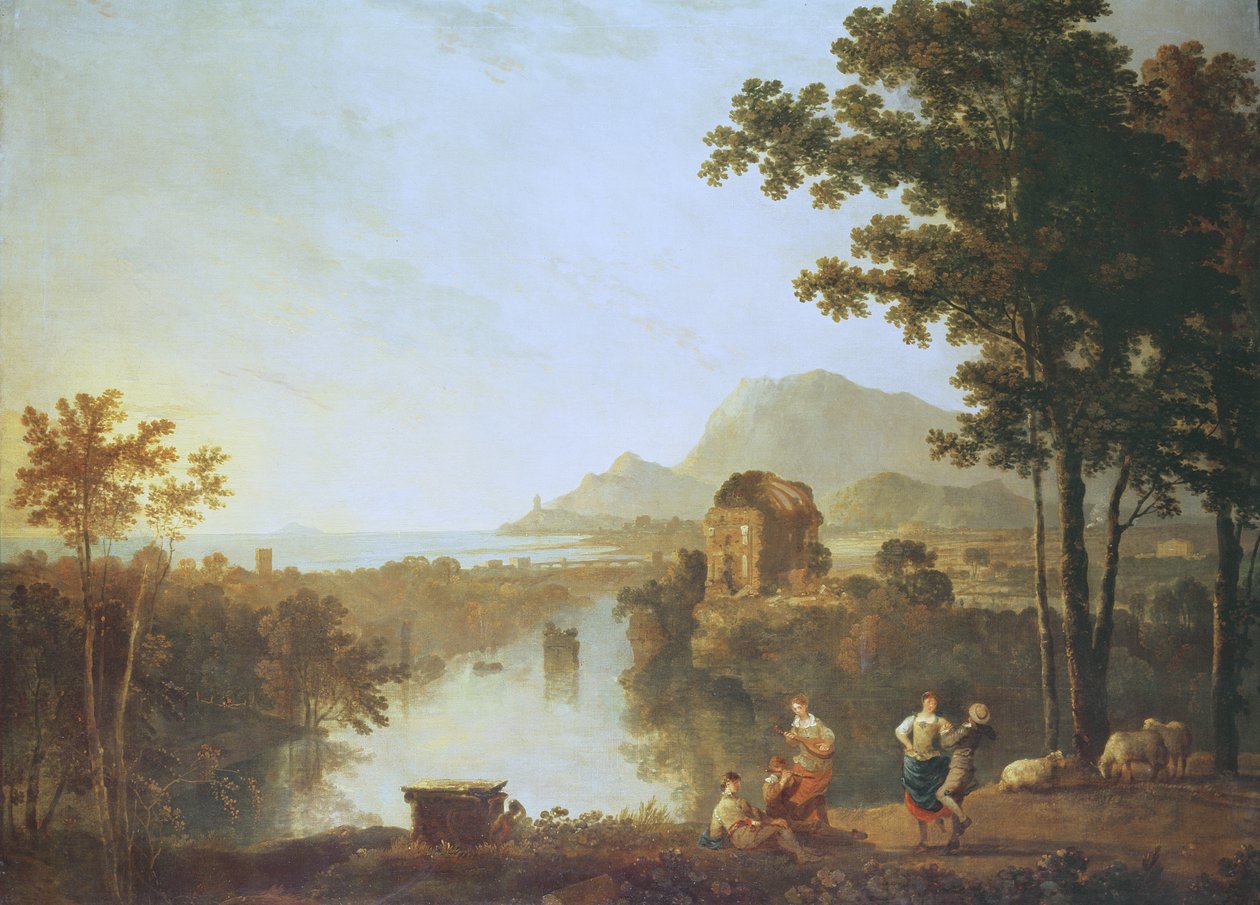 Uitgestrekt kustlandschap in de avond door Richard Wilson