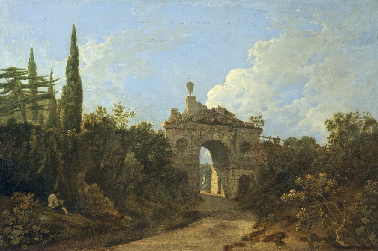 Verwoeste Boog in Kew Gardens, Surrey door Richard Wilson