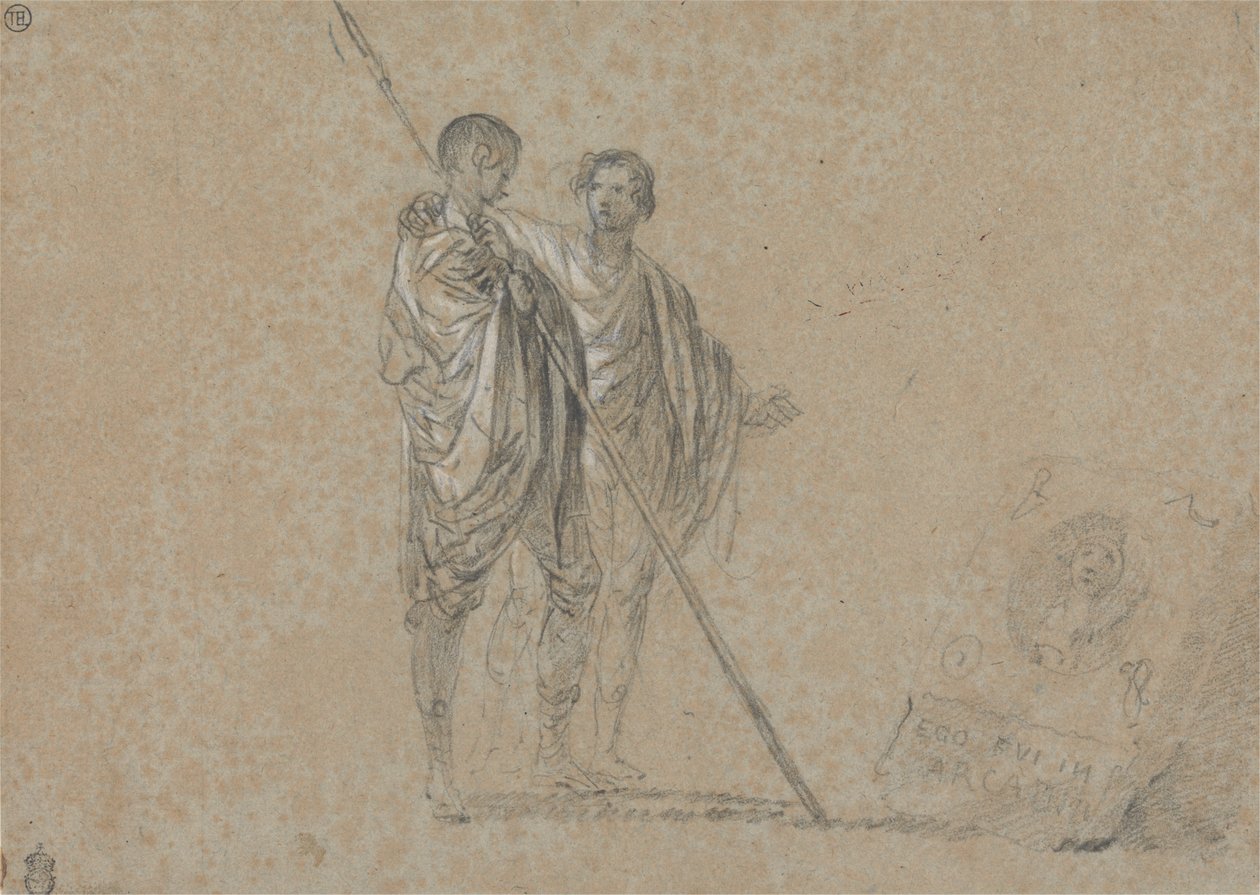 Studie van Figuren voor "Een Uitzicht op de Campagna" door Richard Wilson