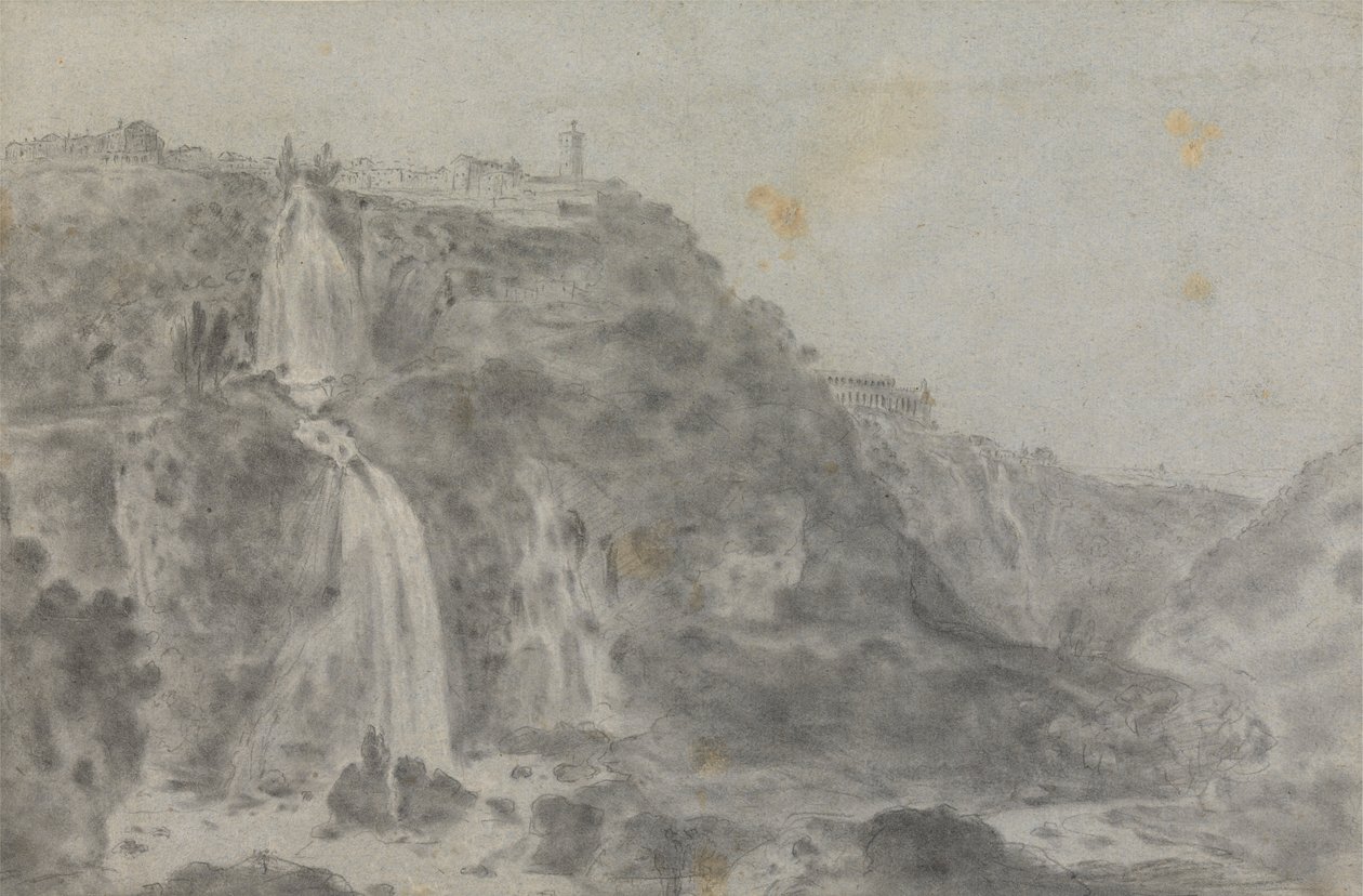 De watervallen bij Tivoli door Richard Wilson