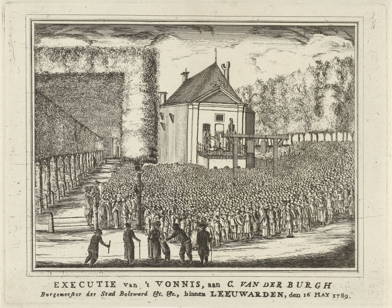 Terechtstelling van Cornelis van den Burgh, 1789 door Rienk Jelgerhuis