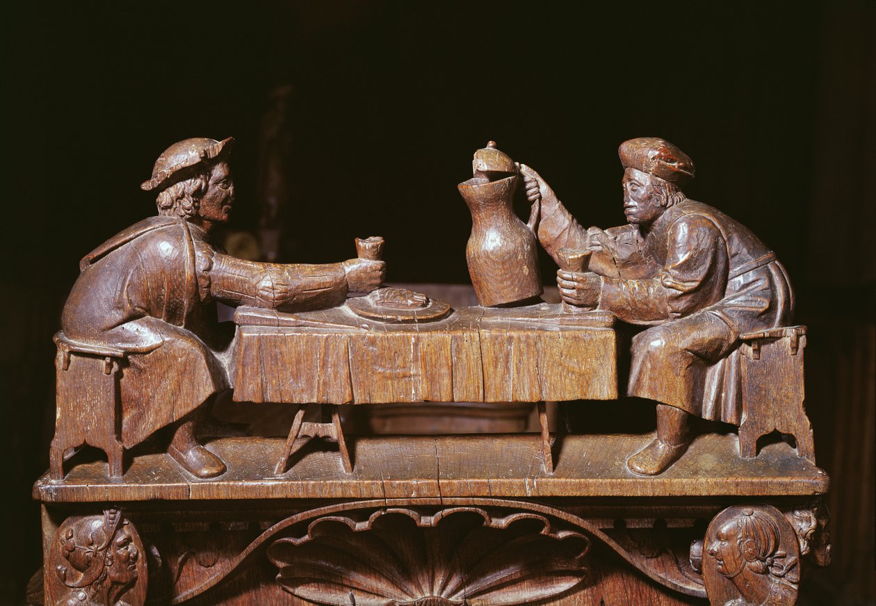 Detail van de Rigoley Brothers van de koorbanken door Rigoley Brothers