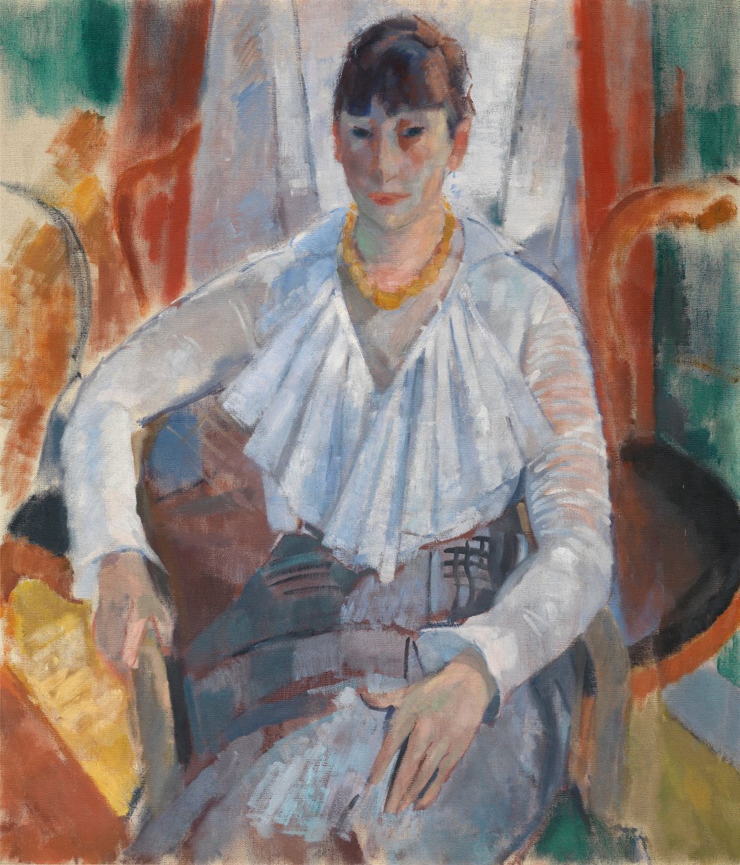 Frau in Weiß door Rik Wouters