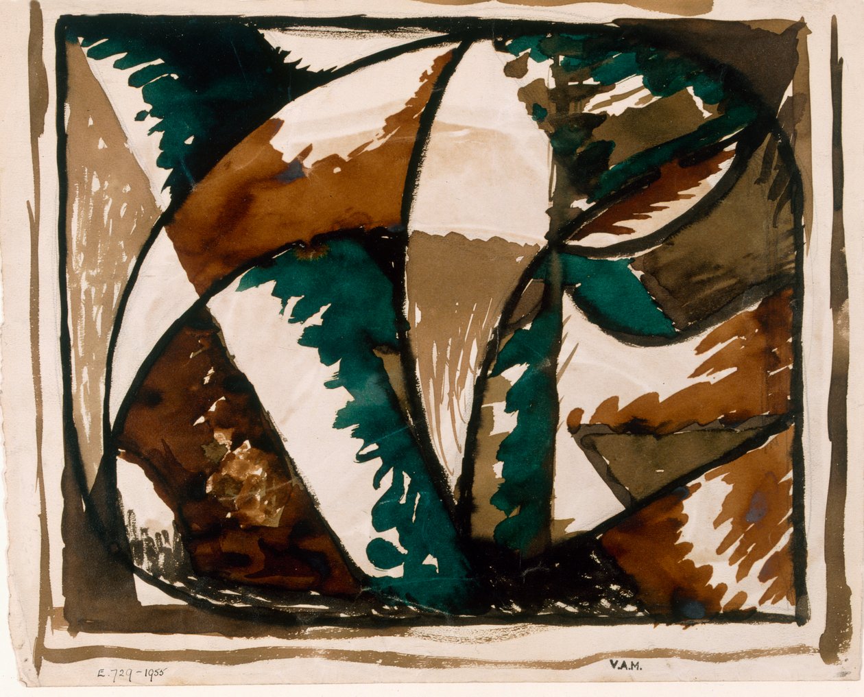 Stalking Bear, ontwerp voor tapijt, ca. 1915-16 door Roald Kristian