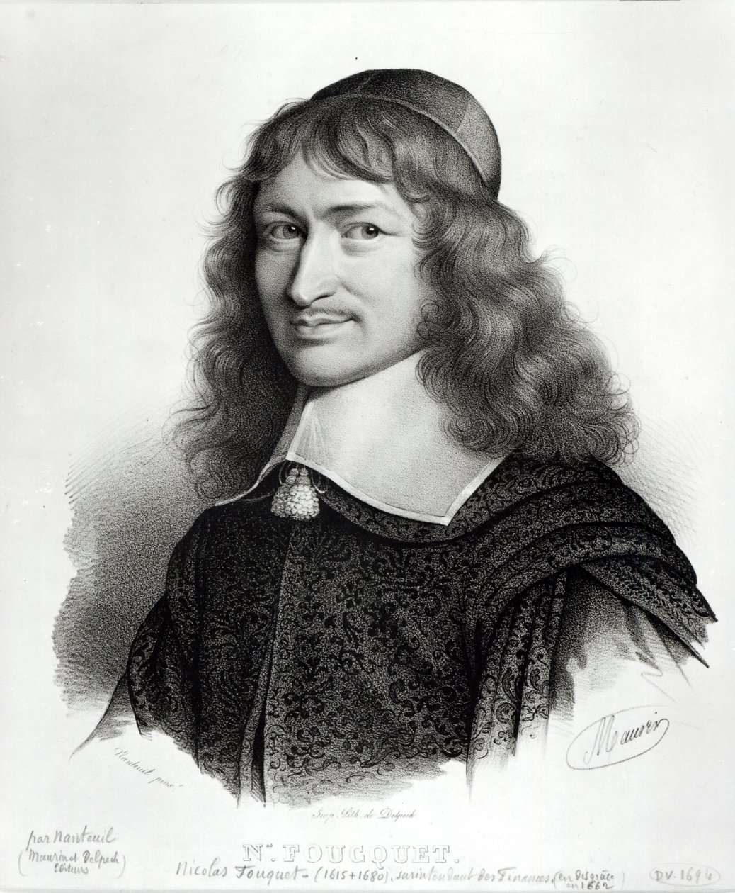 Portret van Nicolas Fouquet door Robert Nanteuil
