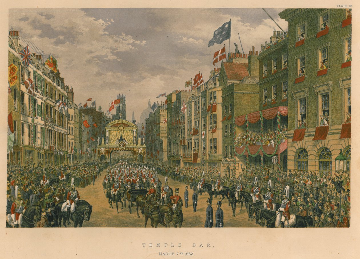 Temple Bar, 7 maart 1863, 1863 door Robert Charles Dudley