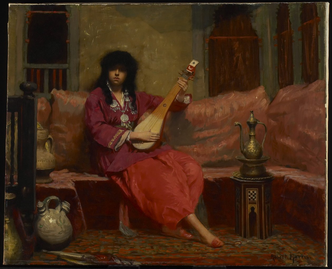 Een Noord-Afrikaans Interieur, c.1887 door Robert Harris