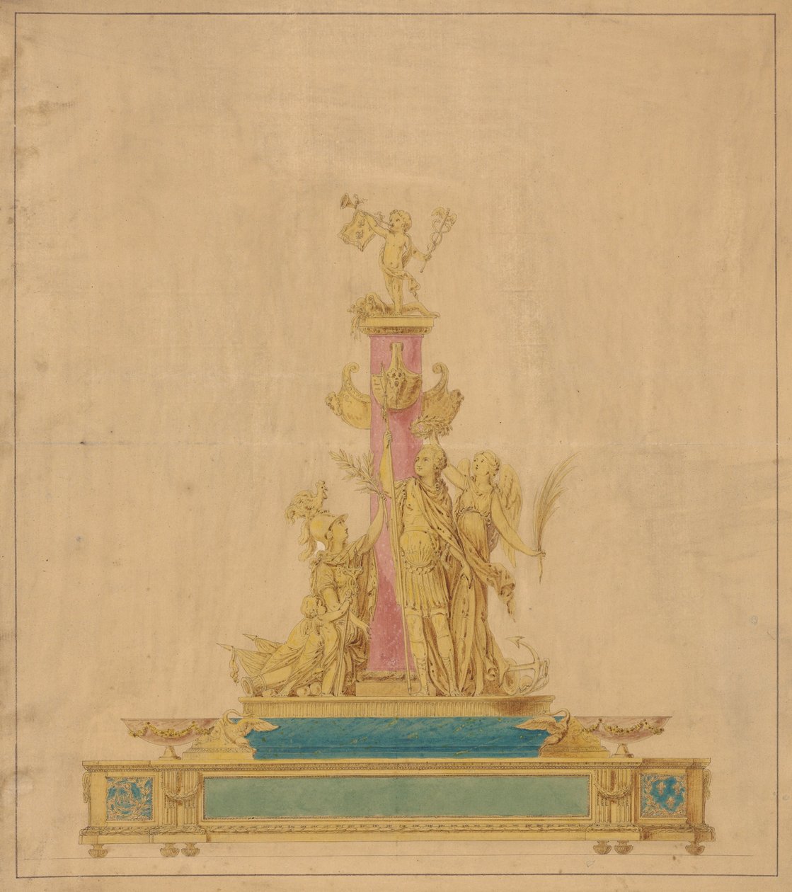 Ontwerp voor een inktstel door Robert-Joseph Auguste