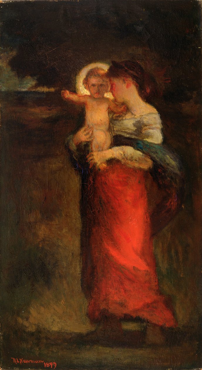 Madonna en Kind, 1897 door Robert Loftin Newman