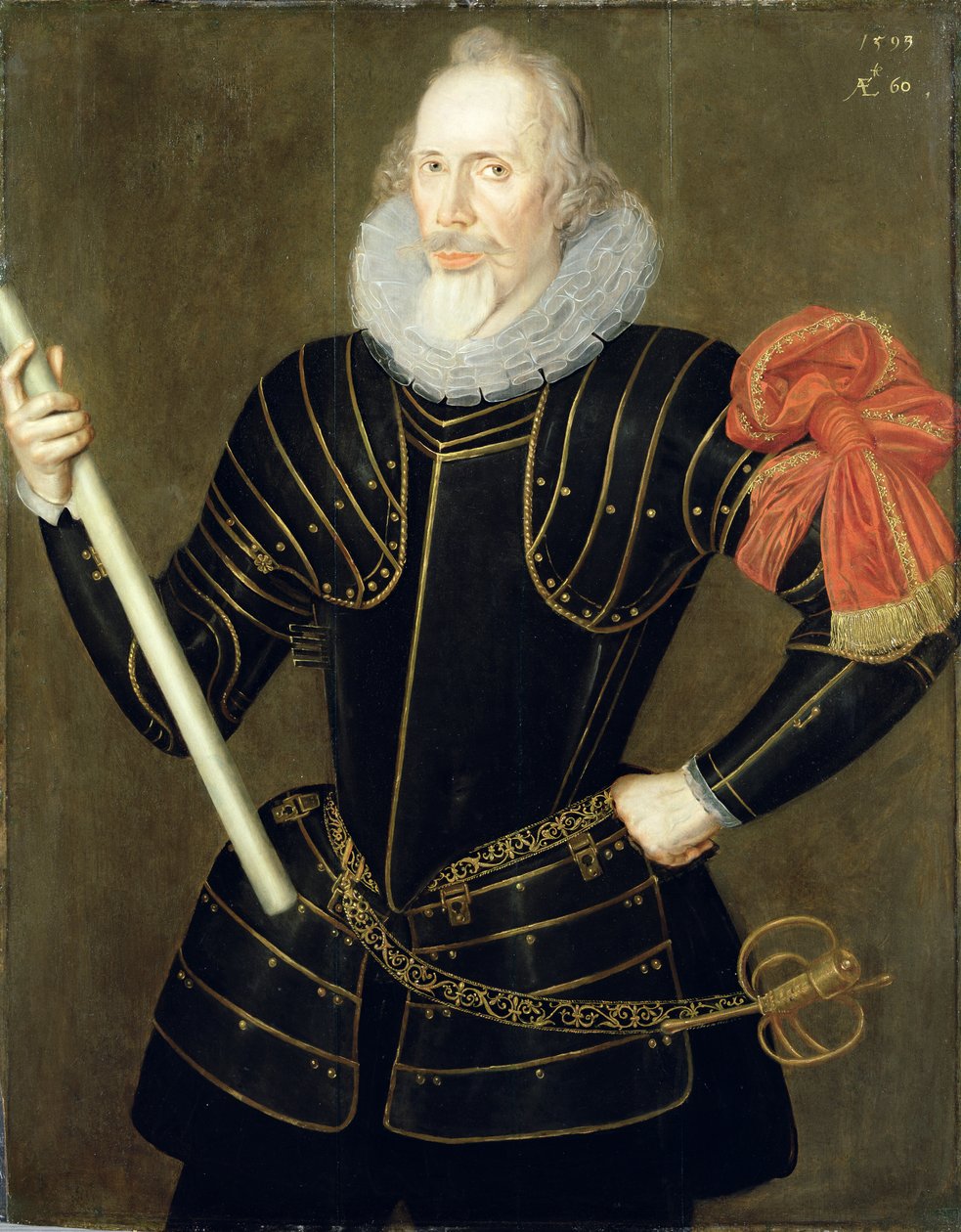Portret van een man, 1593 door Robert Peake
